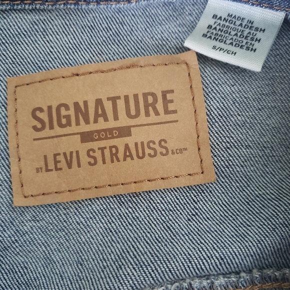 VINTAGE Levis Signature Gold Jean Jacket Trucker Denim- S - Picture 5 of 5
